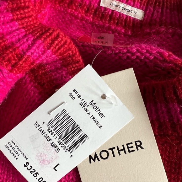 Mother Denim The Easy Drop Jumper Colorblock Sweater - Picture 3 of 15
